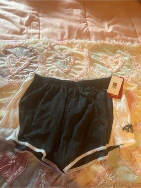Women’s Athletic Shorts — Black with White Trim